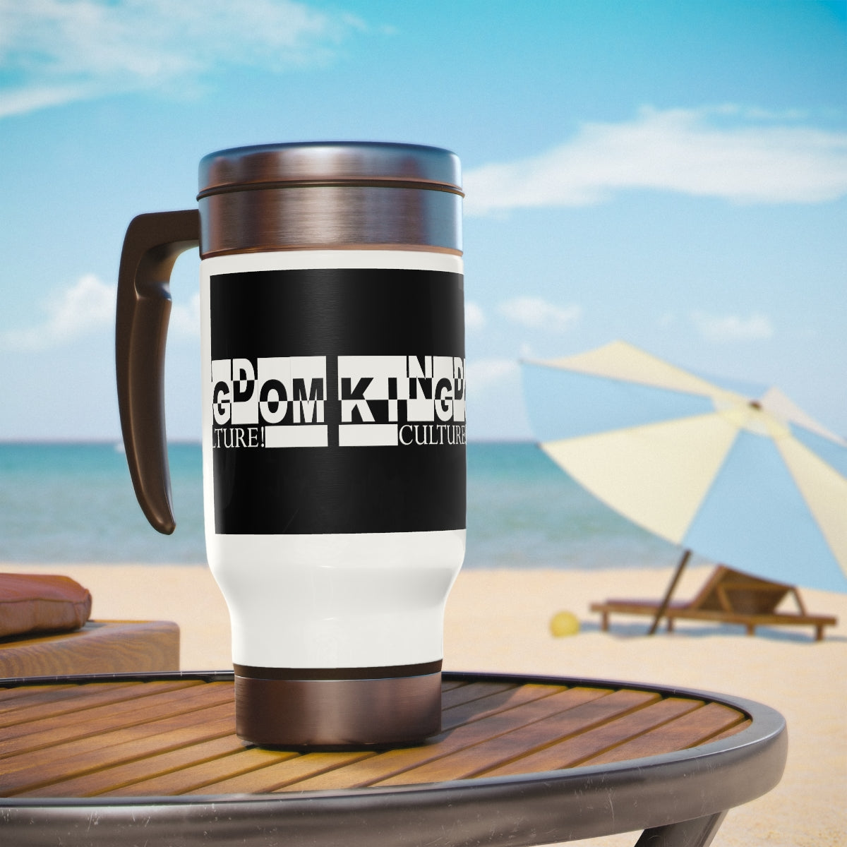 Stainless Steel Kingdom Travel Mug with Handle, 14oz