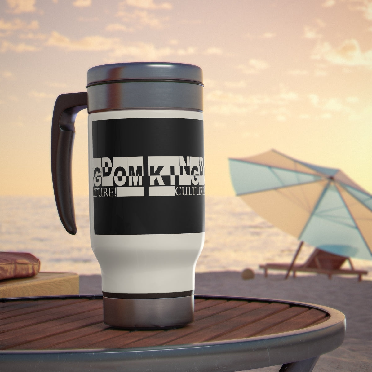 Stainless Steel Kingdom Travel Mug with Handle, 14oz